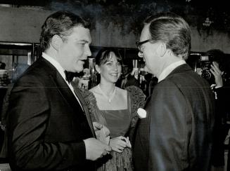 Conrad Black, his wife Shirley and their friend Ken Thomson at the opening of Roy Thomson Hall