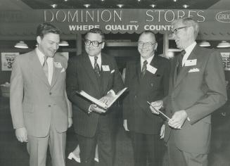 Conrad Block, Montegu Block, Al Jackson, Tom Balton, Jackson - President of Dominion Stores, Bolta outgoing President of Dominion Stores Ltd