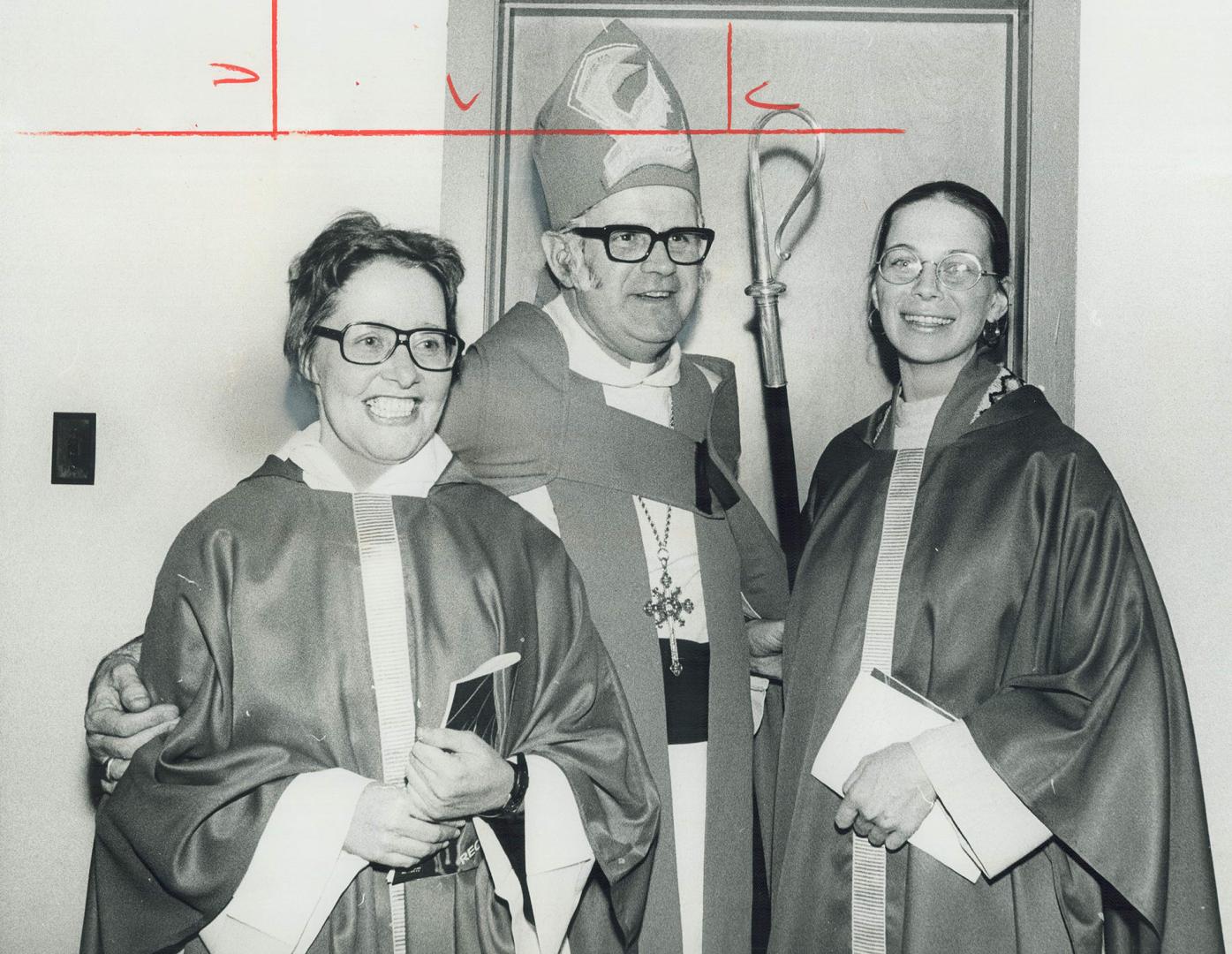 Rev. Beverly Shanley was one of two women ordained into Anglican Church last night by Rt. Rev. John Bothwell, bishop of Niagara