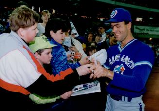 Job hunter: Rookie lefthanded pitcher Denis Boucher's popularity will soar if he wins the fifth spot in Jays rotation