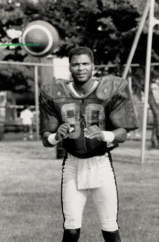 Trying to catch on: Veteran wide receiver Jeff Boyd is playing catch on the sidelines in Guelph these days after suffering a leg injury