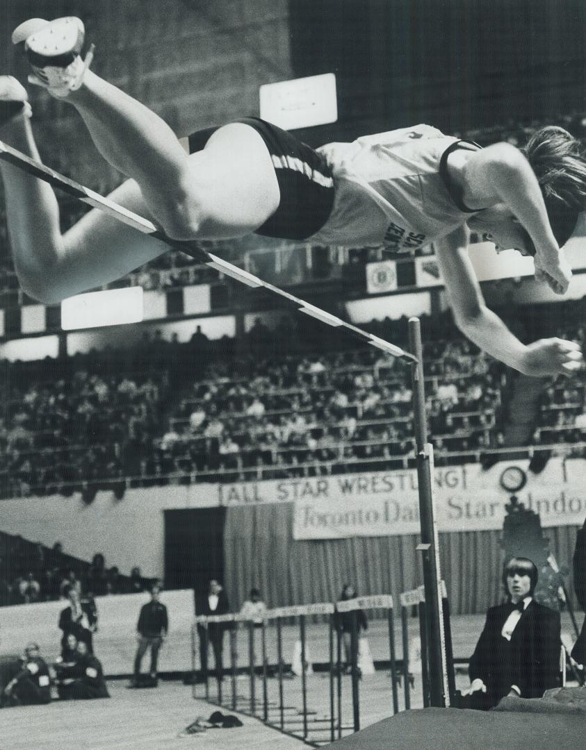 Debbie Van Kiekebelt clears the bar at 5-foot-10