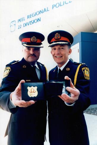 Peel Region Noel Catney (l) Chief Robert Lunney