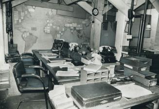 In this map room, preserved as it was when the staff left, Churchill kept track of events and units around the world