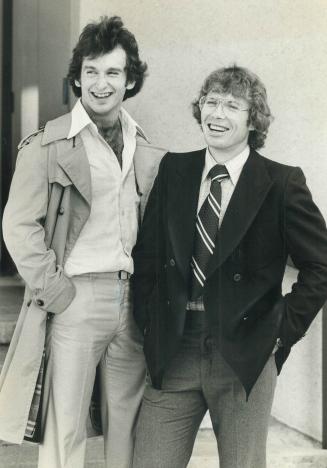 Flyer captain Bobby Clarke with Ken Linseman, left, $500,000 purchase from Birmingham