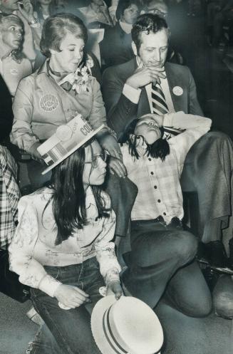 After winning Conservative nomination in York-Scarborough last night, broadcaster Ron Collister sits with his wife, Mary, and their daughters, Judy, 1(...)