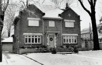 Original Toronto Star caption: The home Conacher bought for his family in North Toronto, where …