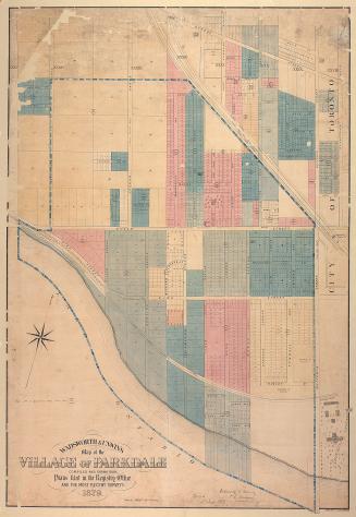 Wadsworth & Unwin's map of the village of Parkdale compiled and drawn from plans filed in the registry office and the most recent surveys