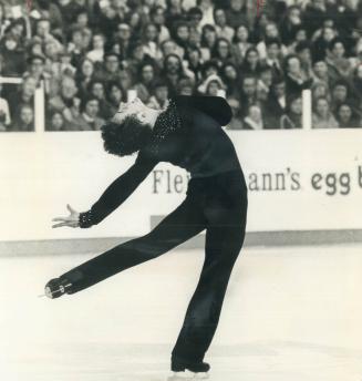 Dynamic from is shown by Toller Cranston in free skating segment of Canadian championships Saturday