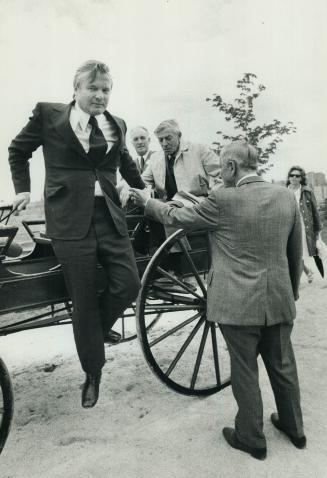 Wm Davis at opening of The MacKenzie house at Black Greek village