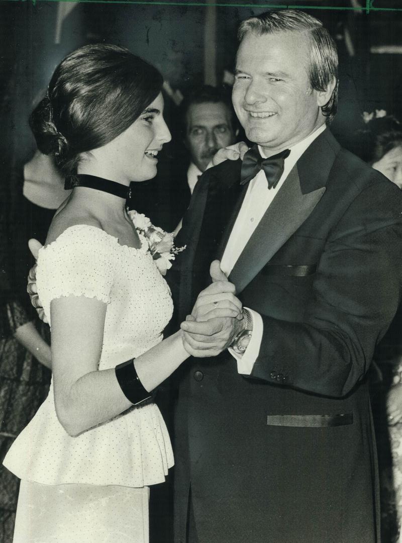 One Dance with Dad. Premier William Davis dances with his daughter Nancy, 16, Saturday night at Red Cross International Ball at the Constellation Hote(...)