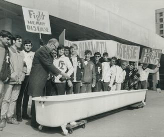 Rub-a-dub-dub--A buck's in the tub