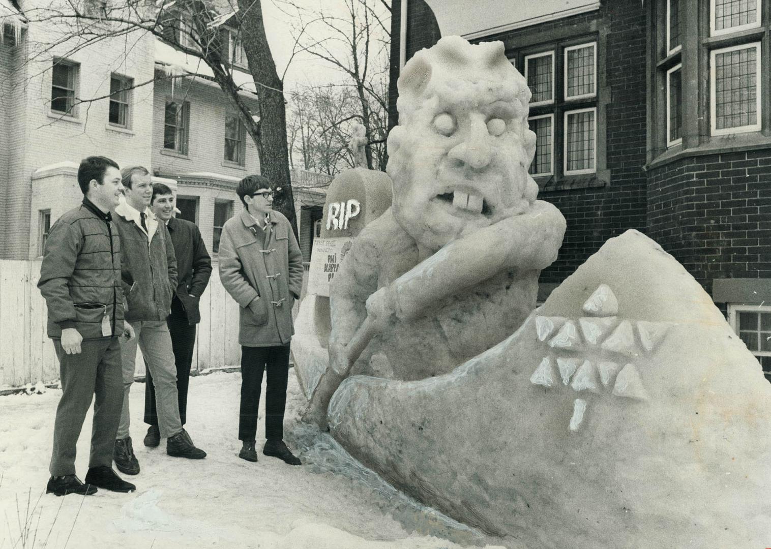 John Diefenbaker in ice was winner at the U of T Winter Carnival