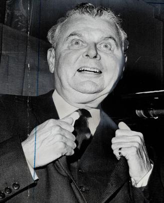 John Diefenbaker. Exuberant during speech