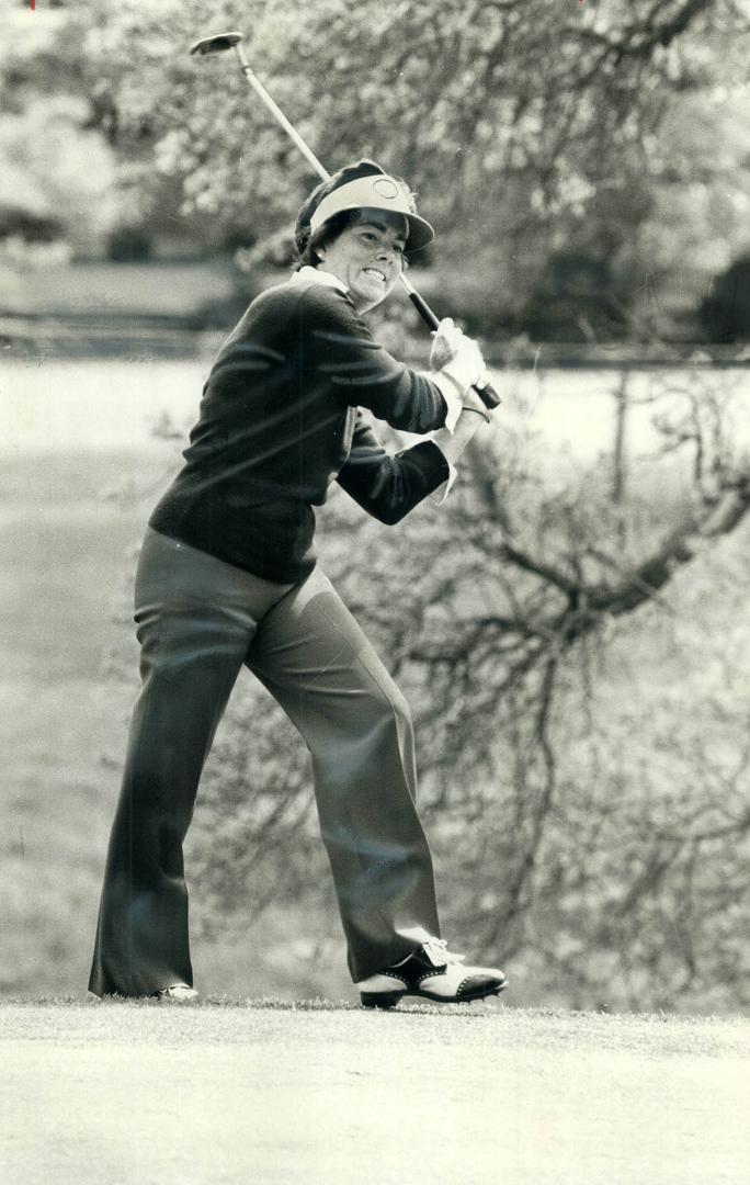 Get in! Mary Dwyer coaxes a putt home in third round of $100,000 Peter Jackson Classic at St