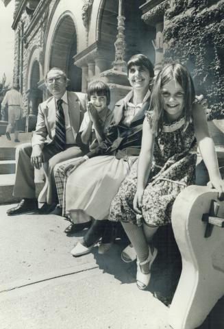 Ontario's new Labor Minister Robert Elgie (left) with wife Nancy and two children