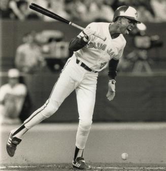 Beginning and the end: Blue Jays shortstop Tony Fernandez grimaces after a pitch hit him in the posterior in the first inning of last night's game against Cleverland