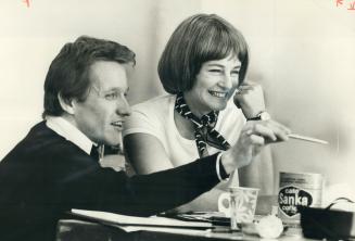 Beryl Fox confers with co-director Cecil O'Neal during rehearsal of Take Five