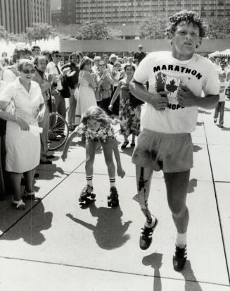 200,000 set to go.World's runners honor Terry