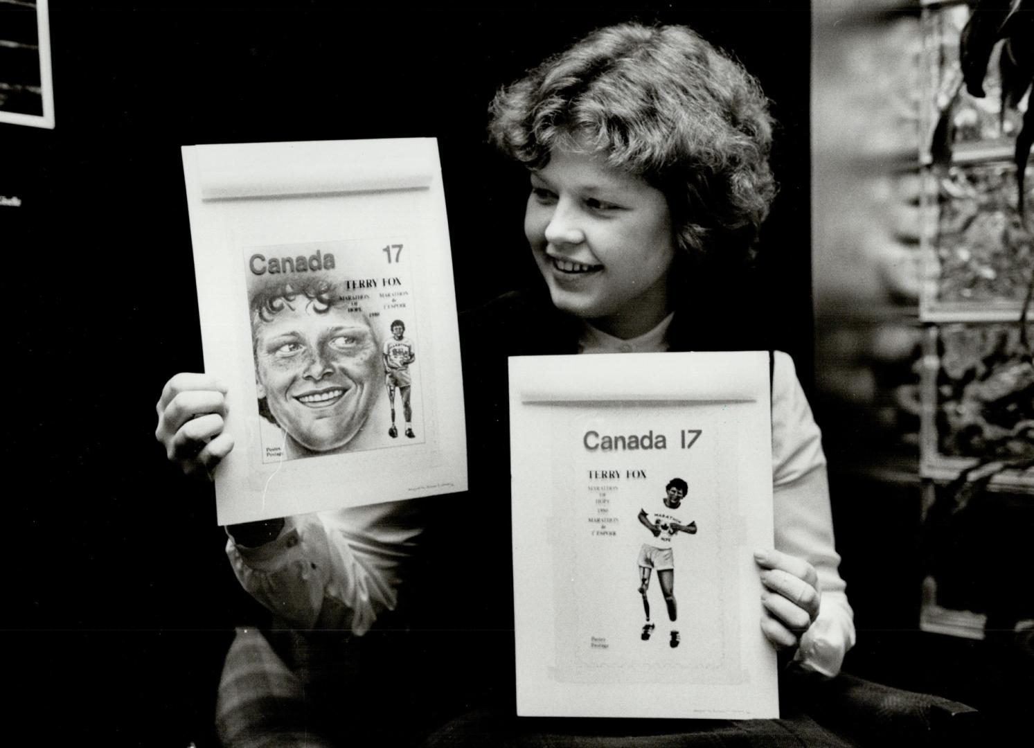 Barbara Warner has designed Terry Fox Stamps