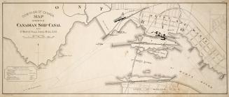 Dominion of Canada map showing Canadian ship Canal also St