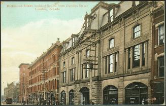 Richmond Street, looking South from Dundas Street, London, Ontario Canada