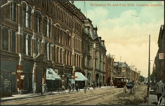 Richmond Street and City Hall, London, Ontario Canada