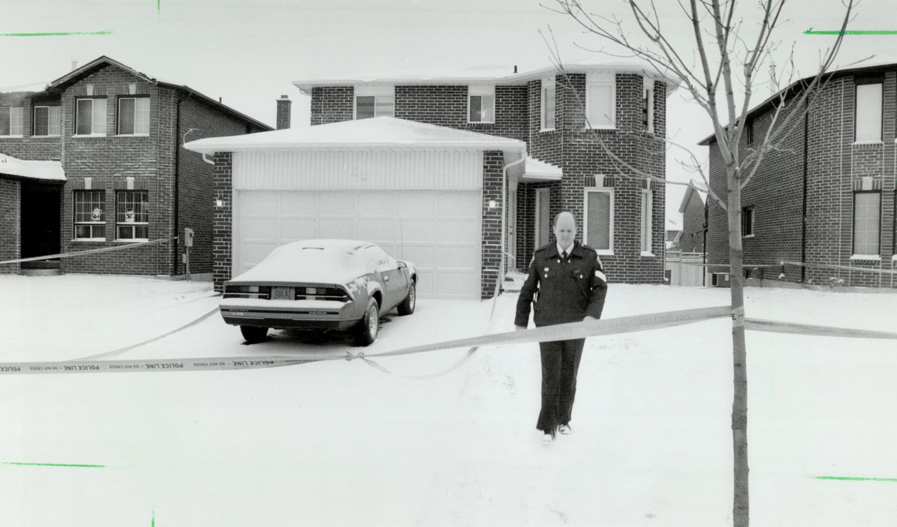 Tragedy: An officer leaves Brampton house where two were found dead