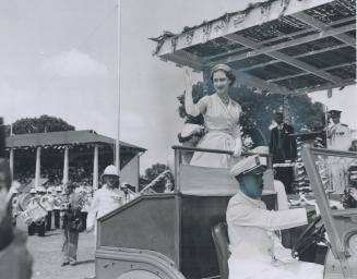 Thousands of cheering children lined the route as the princess toured St