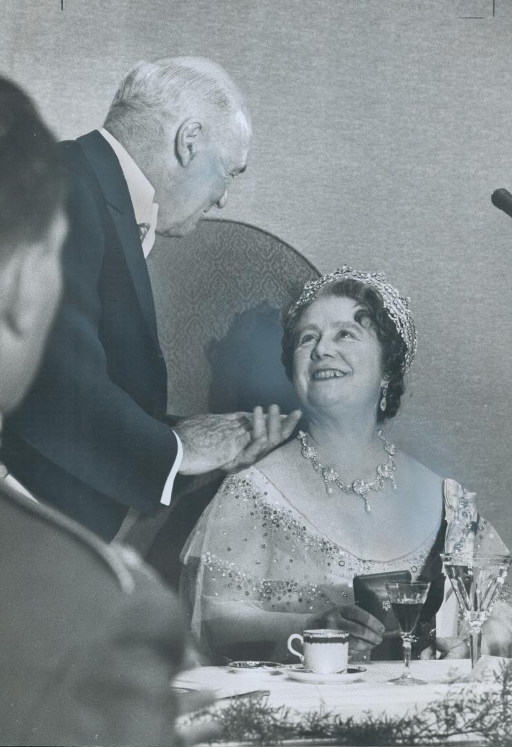 11 speeches: The Queen Mother was smiling when she arrived, and 400 handshakes, 11 speeches and four hours later she was still smiling