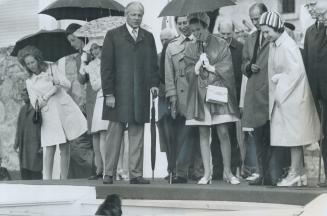 An Inquisitive Beaver steals the spotlight from the royal family during a ceremony at Lower Fort Garry in which the Hudson's Bay Company presented two(...)