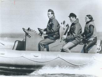 Prince Charles takes controls of rescue craft to delight of Jack Mathews and Lynda Peers