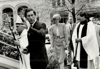 The Prince and Princess of Wales are shown as they arrived at Christ Church Cathedral for Sunday service