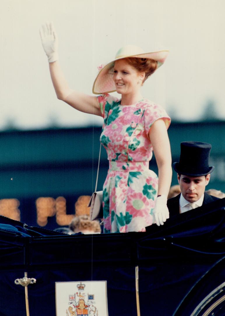 Cierach creation: The Duchess of York wore a Lindka Cierach creation at the Queen's Plate during her visit to Canada last summer