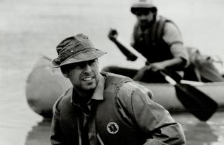 Prince Andrew with former schoolmates on his canoe trip on the Nahanni river