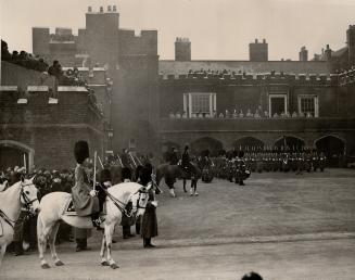 Proclamation Day. A general view at St. Palace showing the proclamation read at St. [Incomplete]