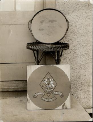 Gift to Prince from soldiers, Patients at Christie street hospital made this table and tray for the Prince of Wales