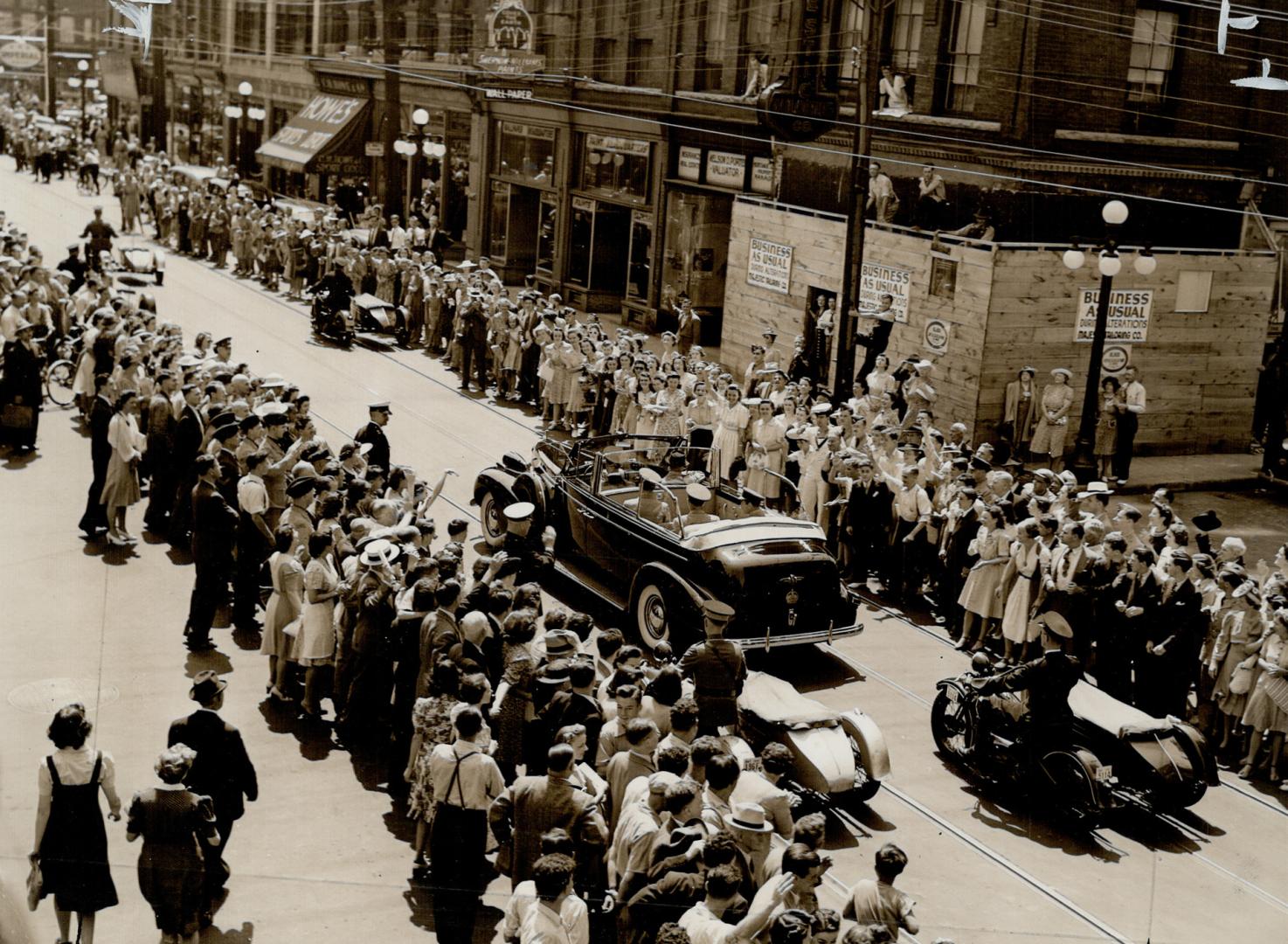 A right royal welcome was accorded the King's youngest brother as his car proceeded along the same route the royal couple followed two years ago. [Incomplete]