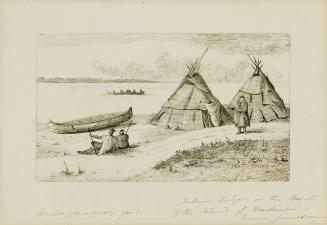 Indian Lodges on the Beach of the Island of Mackinac