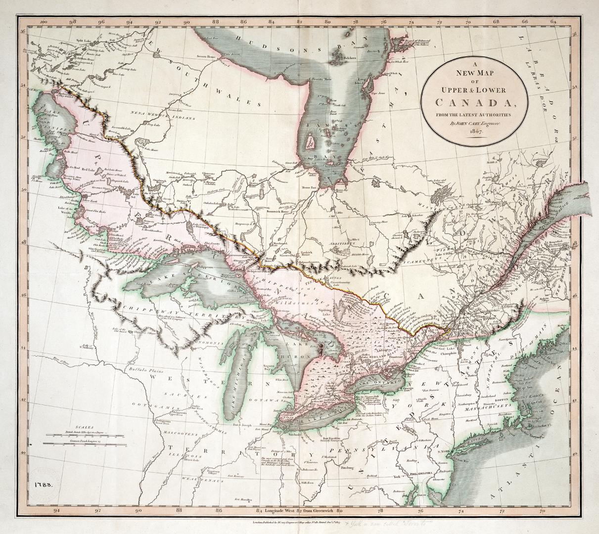 A new map of Upper & Lower Canada from the latest authorities