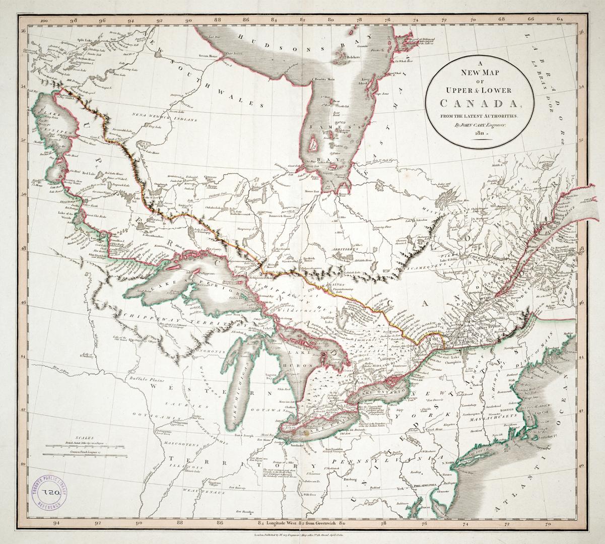 A new map of Upper & Lower Canada from the latest authorities