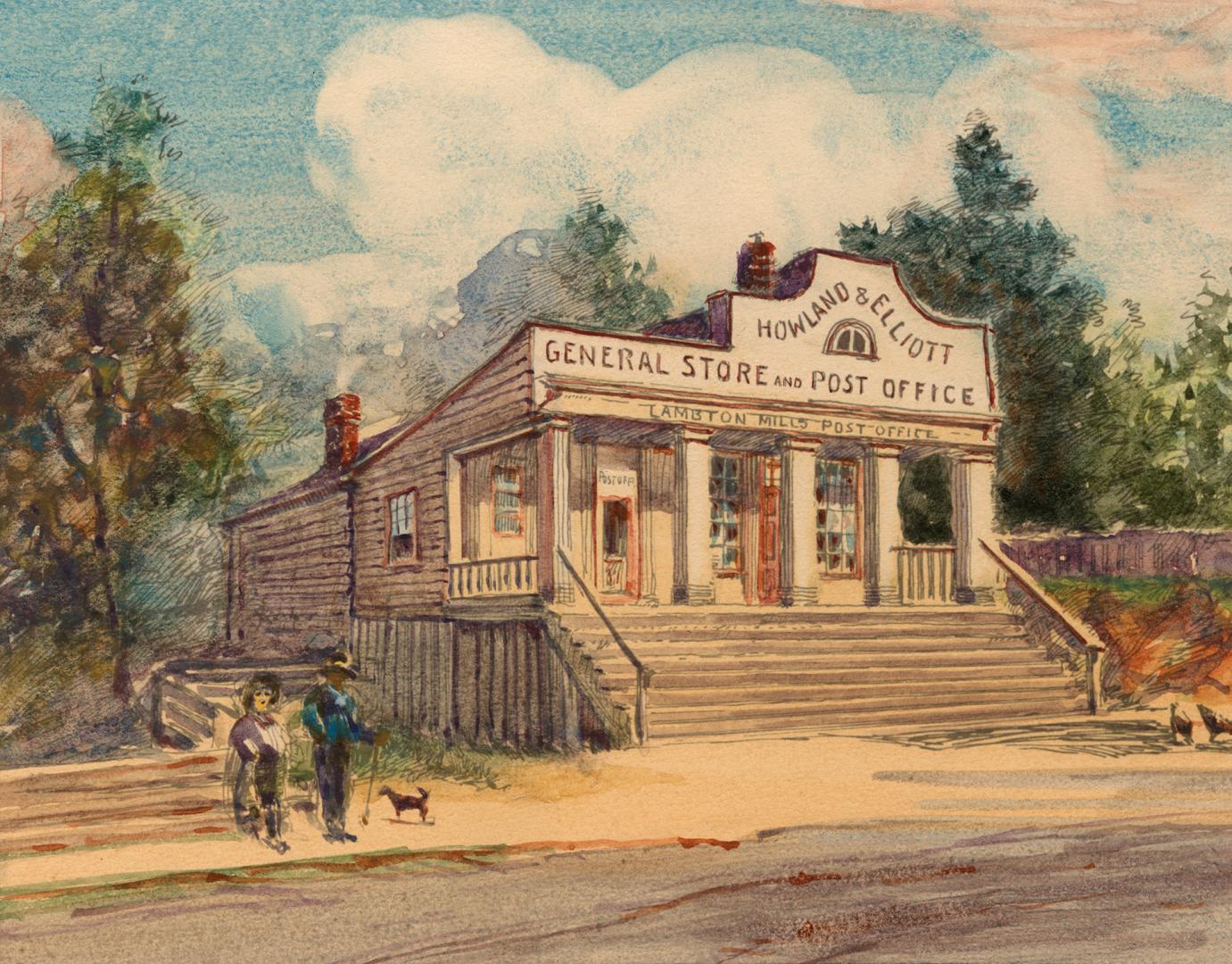 Howland & Elliott, general store & post office, Old Dundas St