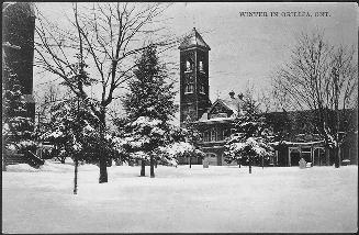 Fire Hall, Winter in Orillia, Ontario