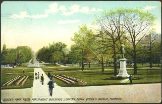 Queen's Park from Parliament Buildings, looking down Queen's Avenue, Toronto