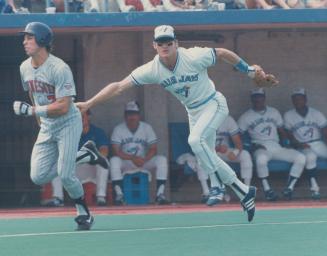 Twins shortstop Greg Gagne led off the third inning with a triple, then he led off too far and was nabbed by Kelly Gruber