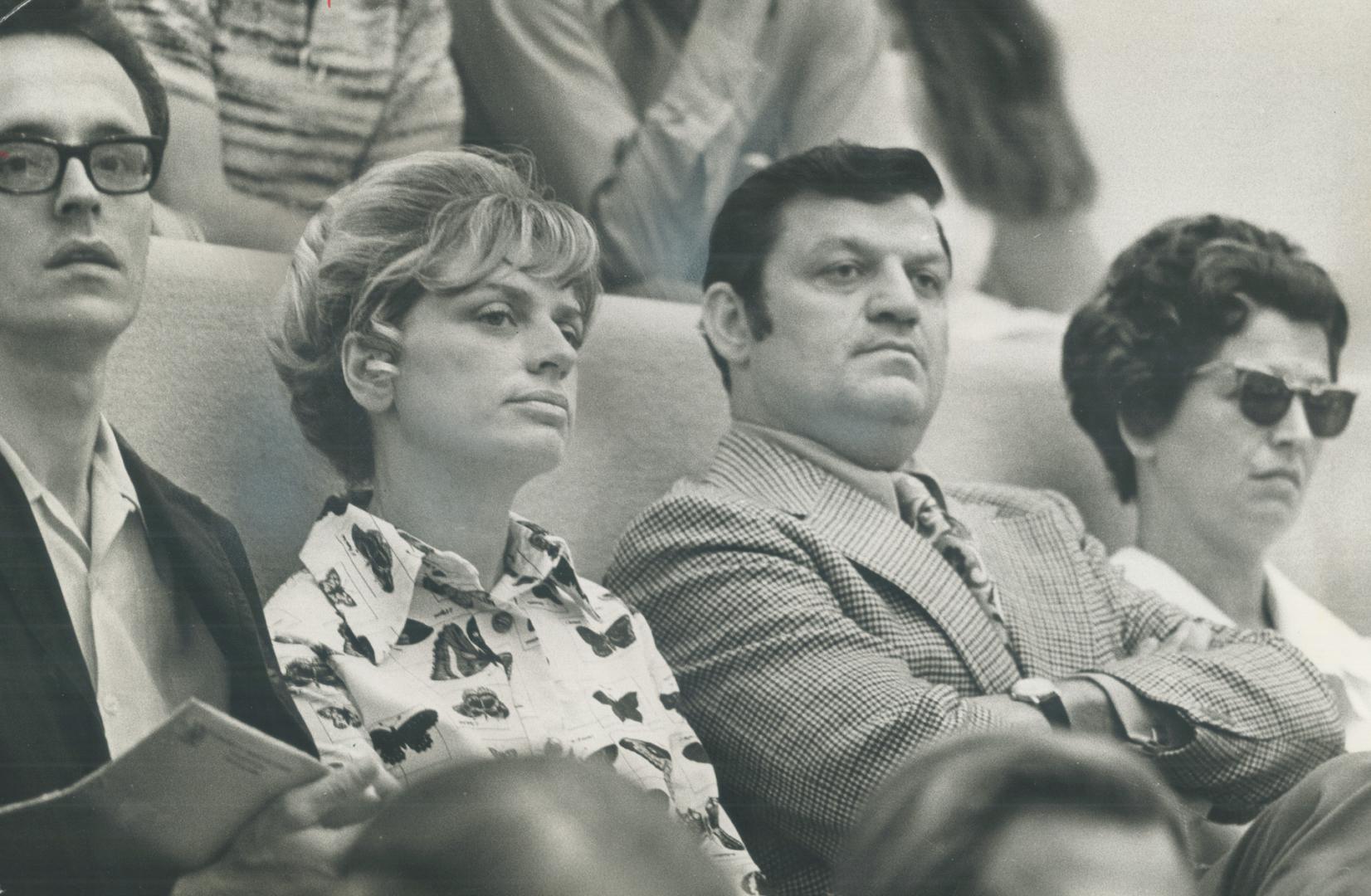 Alderman Ben Grys and his wife, Gladys, listen intently to last night's City Council debate on allegations of conflict of interest against Grys. After(...)