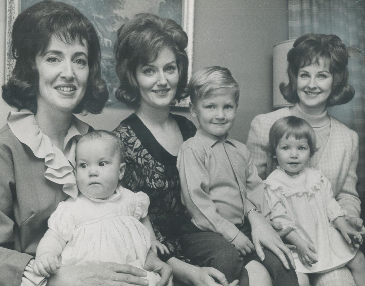 The Hames sisters, who won Canadian fame on TV's Country Hoedown, have learned how to combine professional and domestic chores. Norma, left, now Mrs. (...)