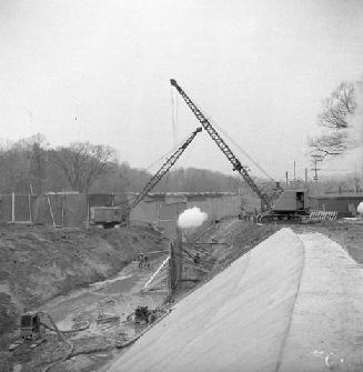 New course of Don River through York Mills looking west from east side of Yonge Street, Toronto…