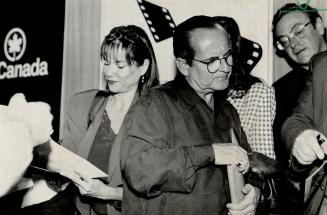 Barbara Hershey and Joe Pesci were centre-stage with autographer seekers at the Tuesday night gaia in the Elgin theatre for their movie The Public Eye