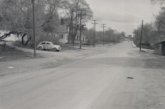 Old Dundas St., looking north east from west of Lundy Avenue, Toronto, Ontario